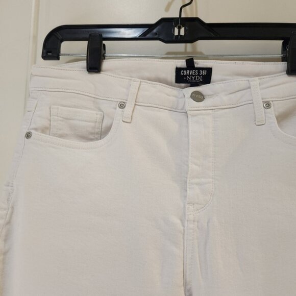 NYDJ Curves 360 White Marilyn Straight Jeans - Picture 3 of 5